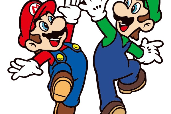 Mario and Luigi in a Joyful Leap