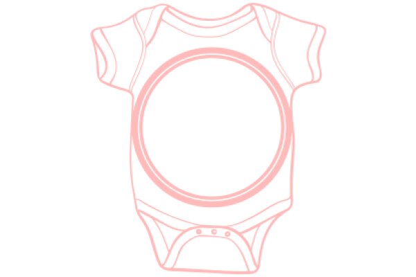 A Pink Outline of a Baby's Onesie