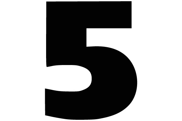 Classic Star Wars Font: The Number Five