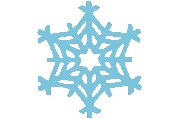 Symmetrical Blue Snowflake Design