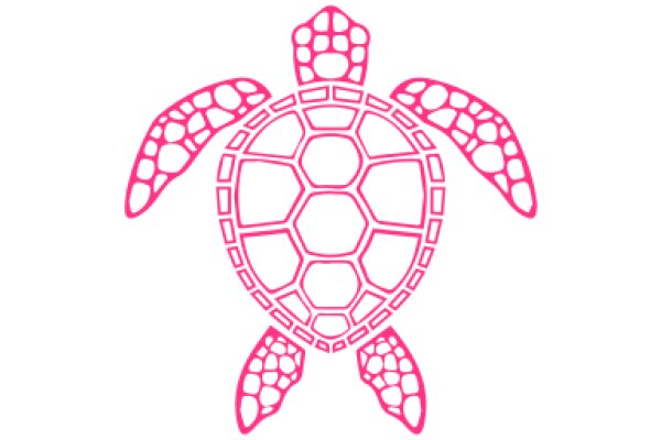 Vibrant Pink Turtle with Detailed Shell Design