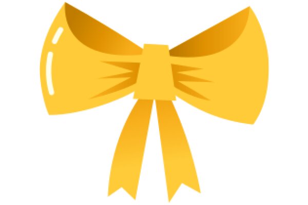 Vibrant Yellow Bow with a White Dot
