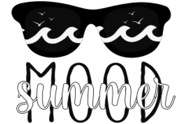 Summer Vibes: A Graphic Design of Sunglasses and the Word 'Summer' in a Stylish, Beach-Inspired Font