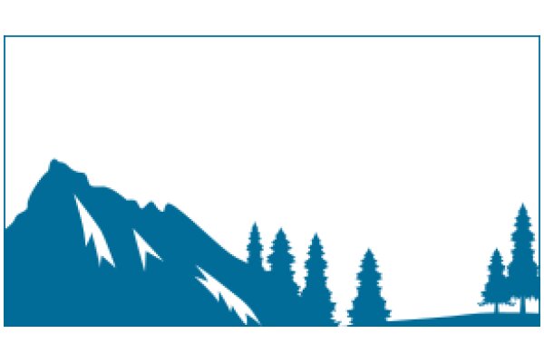 Peaceful Scene: A Silhouette of a Mountain Range with Trees and a Forest Path, Under a Clear Sky