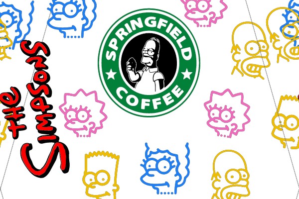 The Simpsons Springfield Coffee Cup