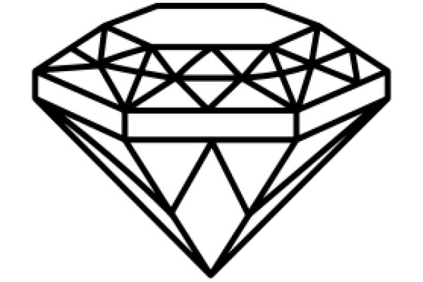 Stylized Diamond Icon with Geometric Design