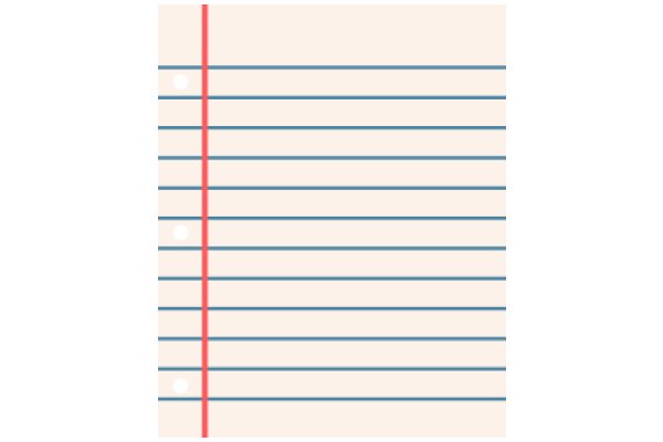 A Blank Notepad with Red Lines and Blue Ruling