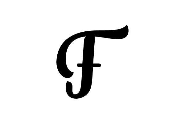 Classic Serif Font Letter F