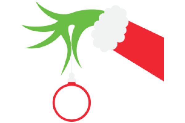 A Festive Christmas Decoration: A Green Octopus and a Red Gift Box