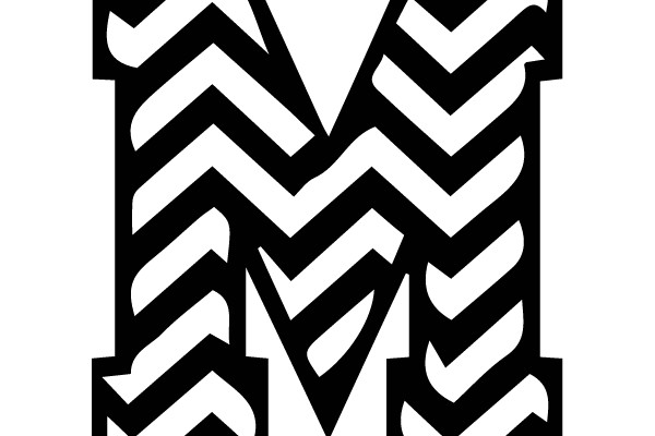 Bold Chevron Patterned 'M'