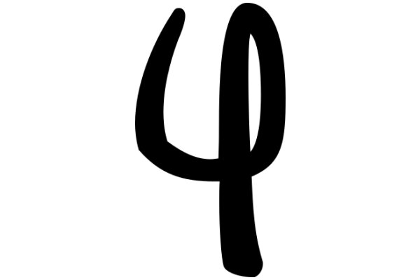 Simplistic Drawing of a Letter 'P'
