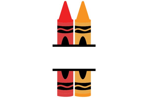 A Simple, Colorful Scene: Three Crayons Against a White Background