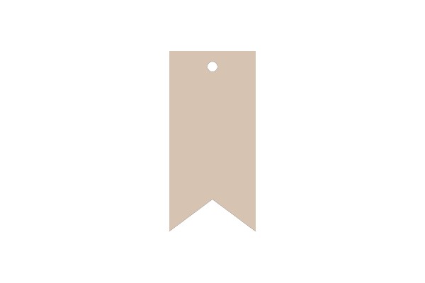 A Solid Beige Paper Tag