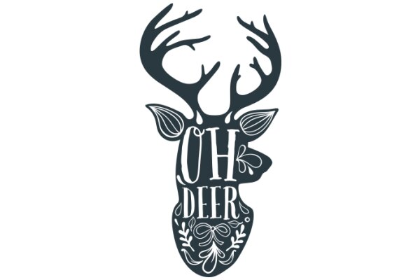 Stylized Deer Logo with the Word 'OH DEER' in a Vintage Script