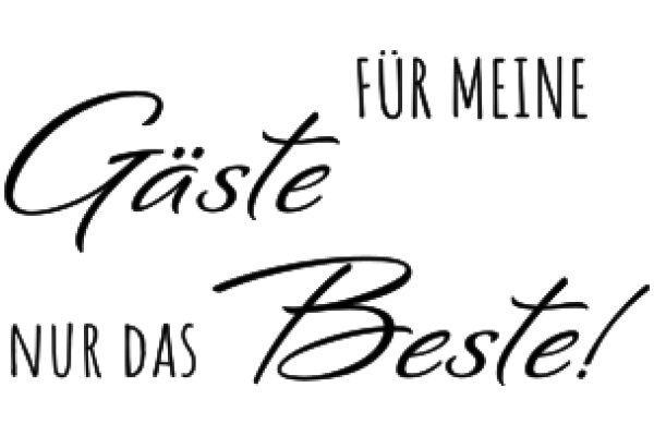 German Words for 'Best' and 'Further' on a White Background