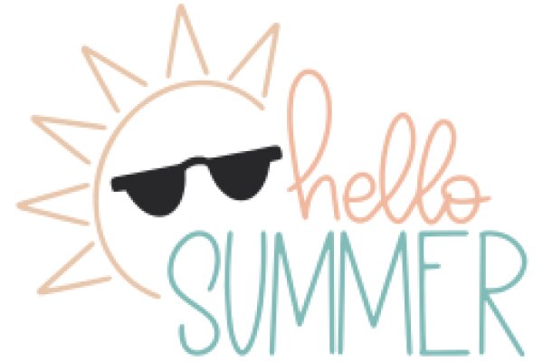 Hello Summer: A Graphic Design of a Sun with Sunglasses and the Words 'Hello Summer' in a Stylized Font