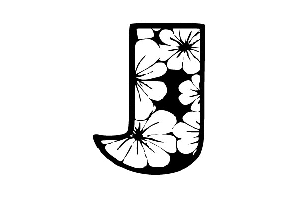 Hibiscus Monogram 'J'