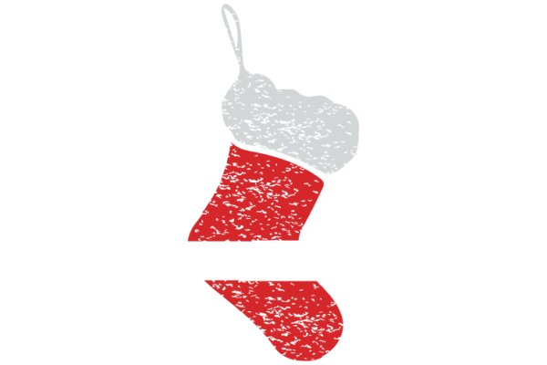 A Festive Holiday Decoration: A Red and White Stocking