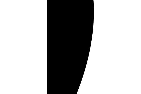 Untitled Black Teardrop Shape with Hole