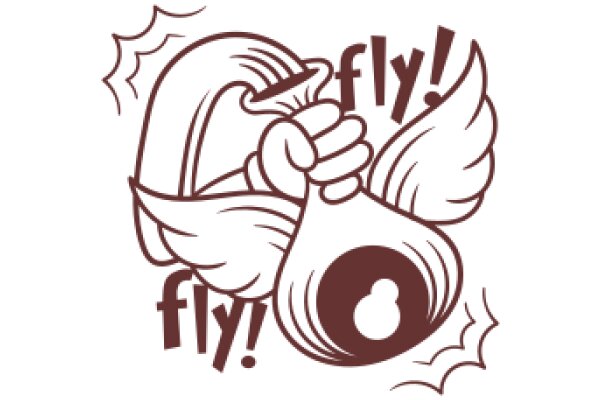 A Playful Interaction with AI: The Cartoon Character's Excited Reaction to the Word 'Fly'.
