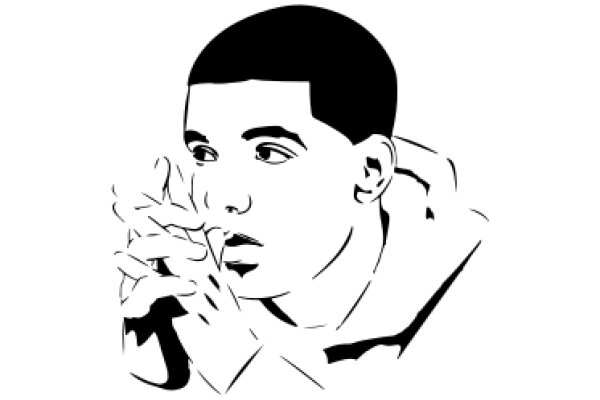 A Silhouette of a Man Smoking a Cigarette