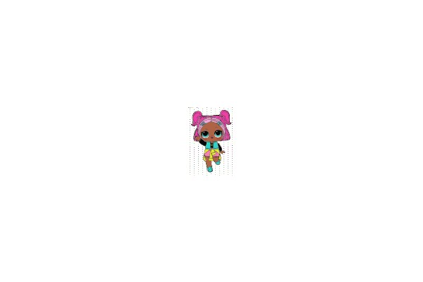 African-American Doll with Pink Hair and Yellow Dress
