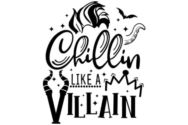 Chillin' Like a Villain: A Graphic Design with a Dark and Mysterious Vibe