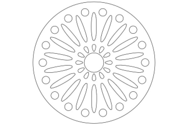 Simplicity in Design: A Minimalist Circle with a Detailed Center