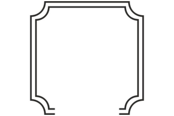 Simplistic Line Art of a Rectangular Frame