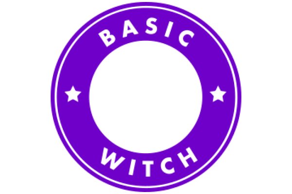 Purple Circle with 'BASIC WITCH' Inscription
