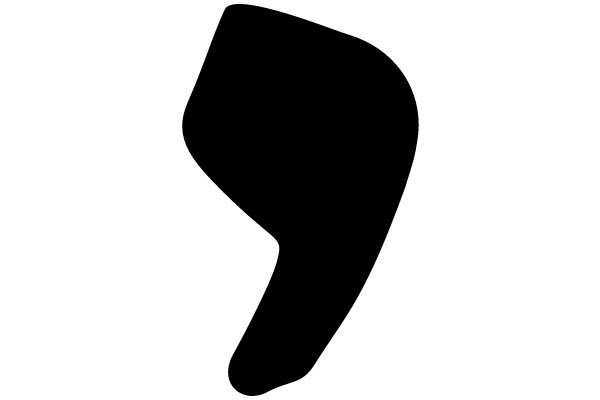 Black Shape on White Background