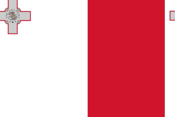A Red and White Flag with a Cross Emblem