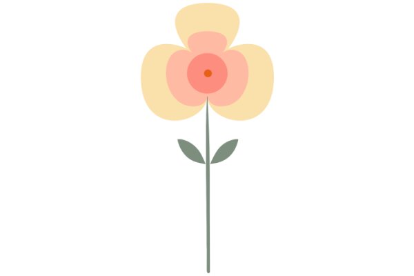 A Vibrant Flower in a Minimalist Setting