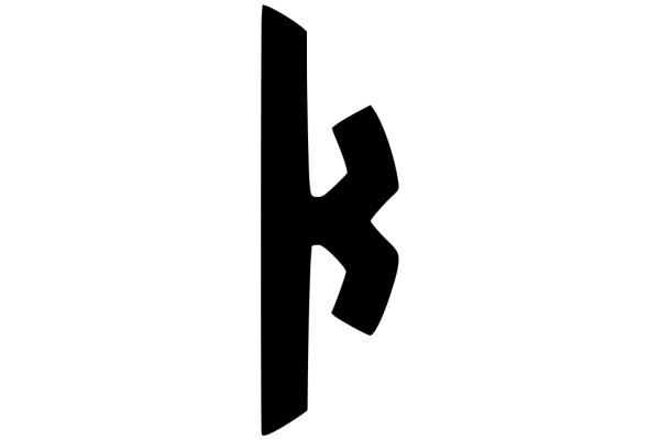 Simplicity in Design: A Black K Logo on a White Background