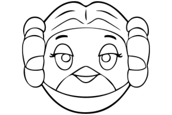 A Whimsical Portrayal of a Character with a Wig and a Mustache