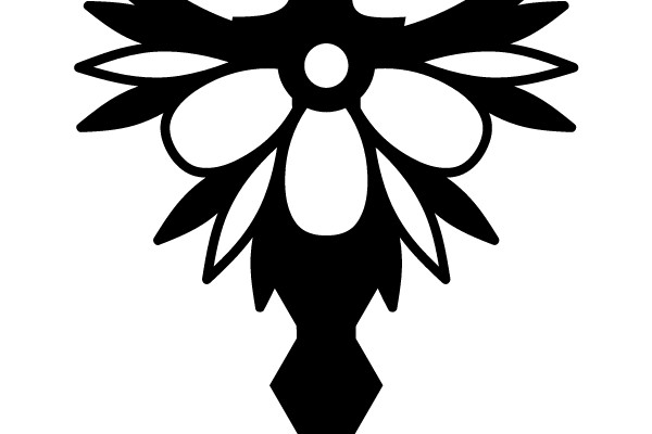Stylized Number One with a Bug and Flower Design