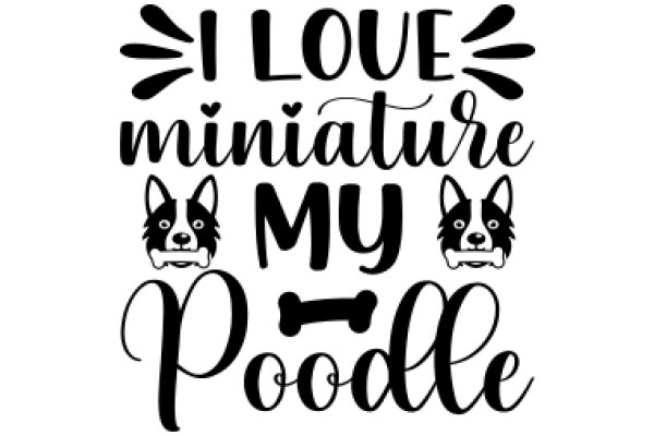 Cute and Playful: A Graphic Design of a Dog's Love for Minature Mythical Creatures and Bones