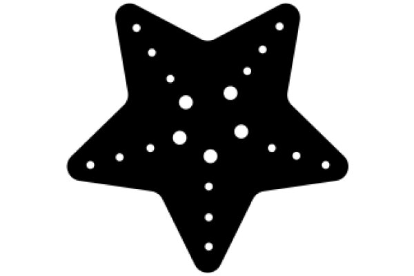Stylized Star with Polka Dots