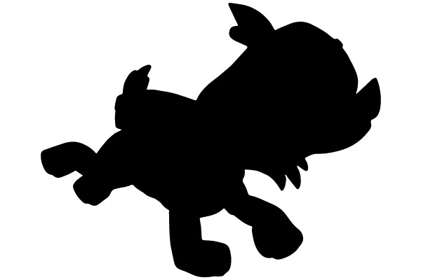 Silhouette of a Running Pony