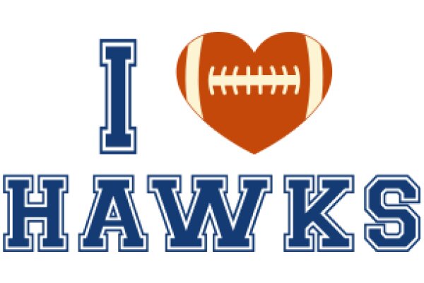 I Love Hawks: A Graphic Design Showcasing the Passion for Football and the Hawks Team