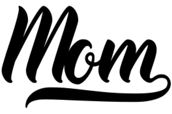 Stylish Black Calligraphy of the Word 'Mom'