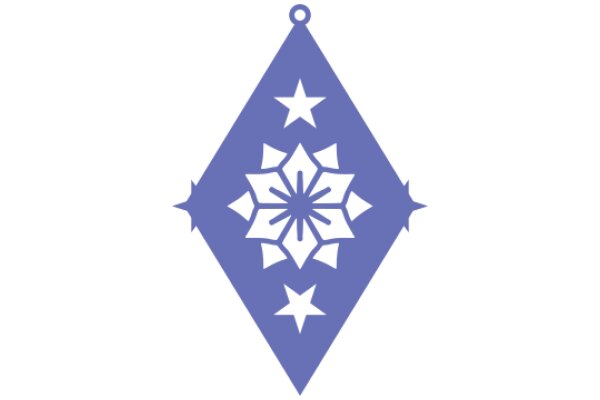 Stylized Purple Star Decoration with White Stars and Points