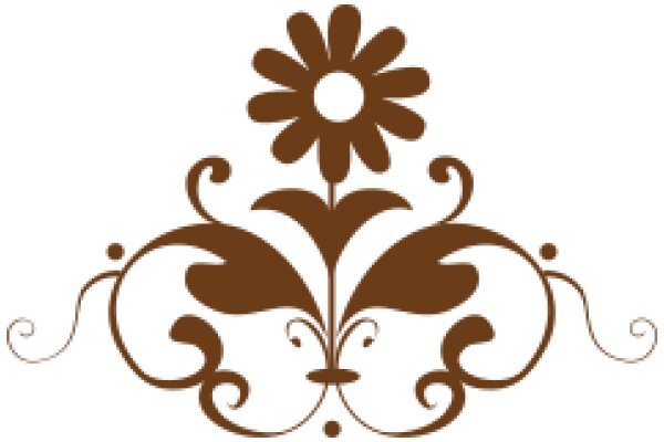 Stylized Floral Design with a Sunburst Center