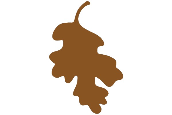 Brown Oak Leaf Outline
