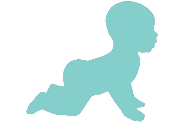 Silhouette of a Baby Crawling