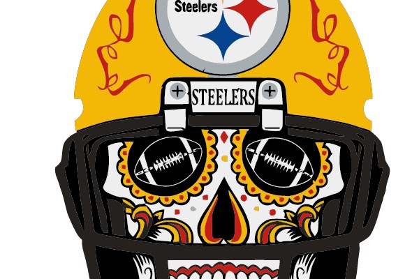 Steelers Sugar Skull Helmet