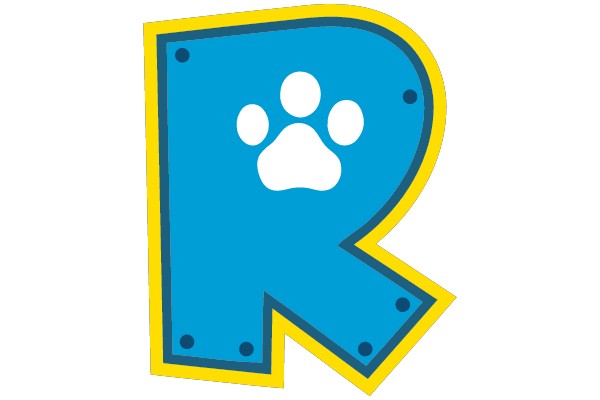 Pawprint Letter R
