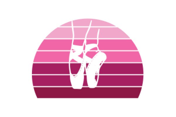 Ballet Shoes Silhouette on Pink Background