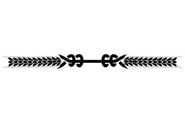 Stylized Artwork: Abstract Design with a Wheat Motif