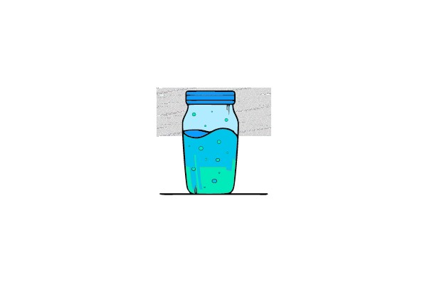Jar of Water and Bubbles